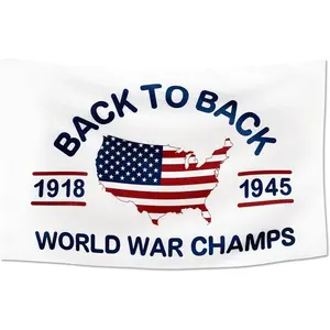 FRANALA Back to Back World War Champs Tapestry 60x40 in Tapestry Dorm Room Home College Decor 100% Polyester