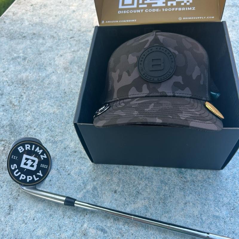 BRIMZ Outdoor Performance Hat Heather Grey - Breathable Sweat Resistant 5-Panel Baseball Cap Snapback for Golf Running Workouts Fishing Exercise All Seasons