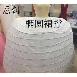 Pannier Hot Sell 9 Hoops Big White Petticoat Super Fluffy Crinoline Slip Underskirt For Wedding Dress Bridal Gown In Stock