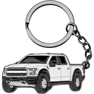 Ford F150 Metal Keychain, 3D Pickup Truck Car Key Chain, Ford F150 Accessories for 2009–2023 Models, Automotive Keyring Gift for Truck Lovers