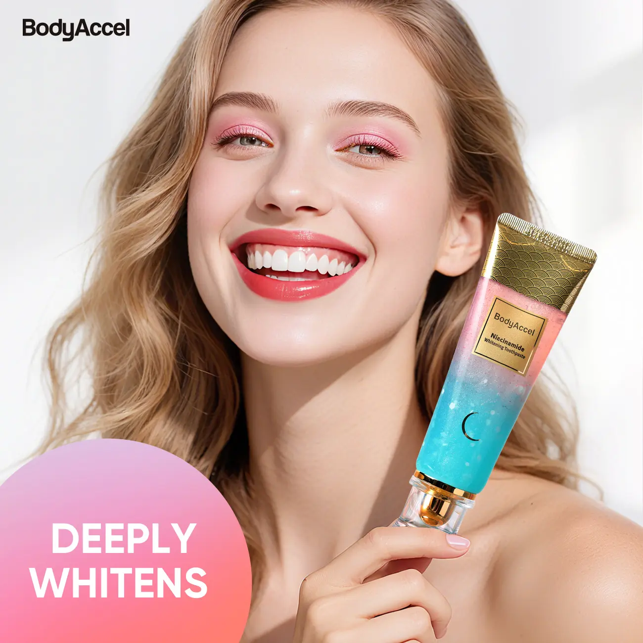 【BodyAccel】Triple Whitening Niacinamide Fresh Breath Toothpaste - Glamvorateeth Whitening Springtok Mint 100g Eco-Friendly Fluoride-Free Formula TikTokShopBlackFriday