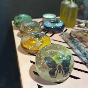Handmade resin candle holders