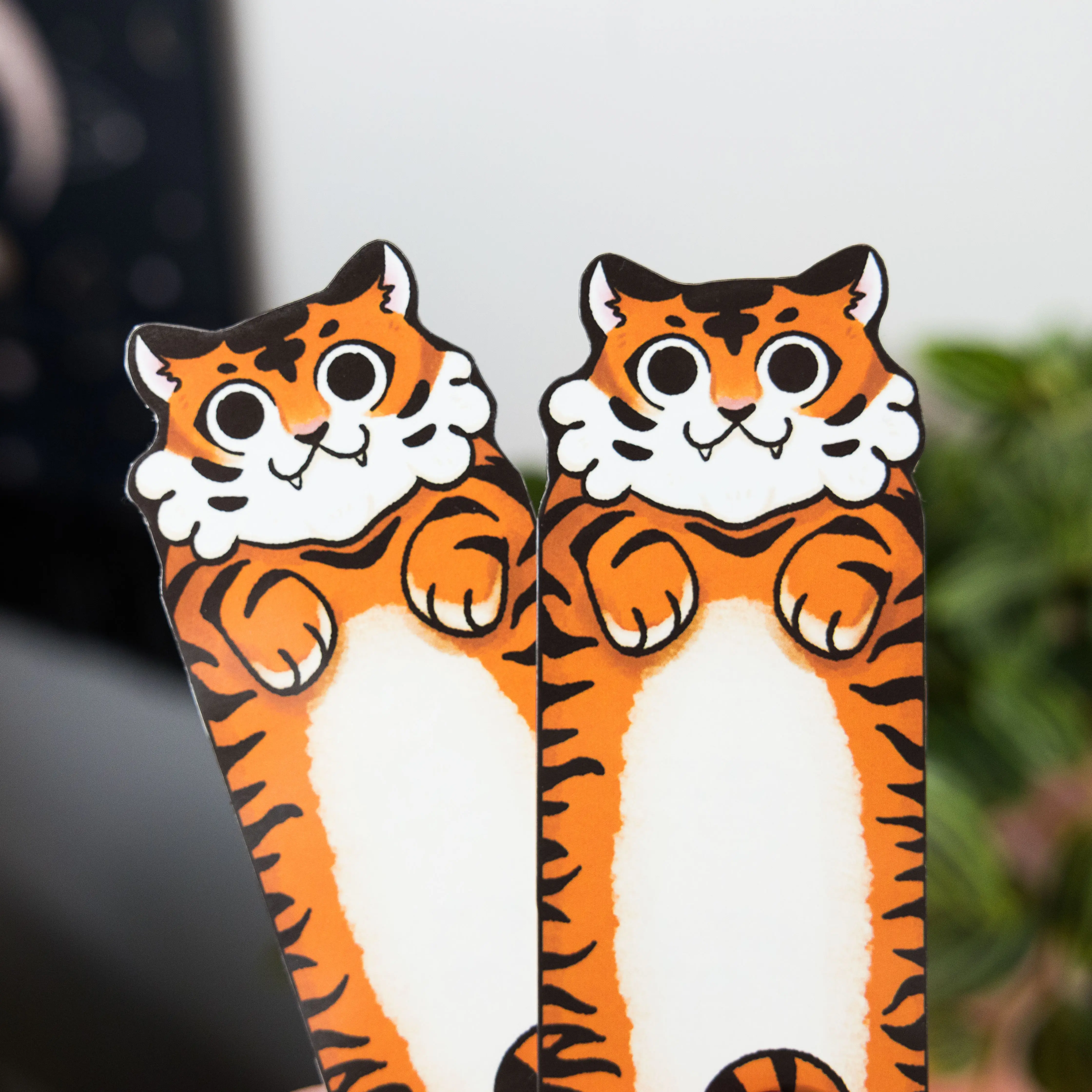 Sunny the Tiger bookmark! Waterproof 6x2”