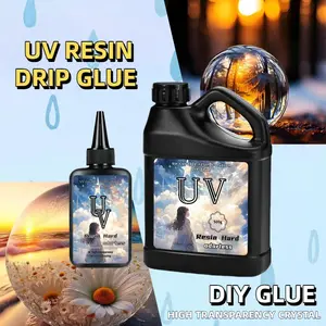 UV Resin Hard Fast Curing Pre-Mixed Low Odor, 100g/300g/500g, Super Transparent for Jewelry Making DIY Craft Decoration