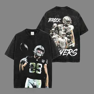 Brock Bowers BM89 T-shirt Premium 100% Cotton Acid Wash, Brockodile Shirt, Business Man Shirt, Football American Fans, Sunday Football T-Shirt , Game Day Outfit, Shirt Streetwear