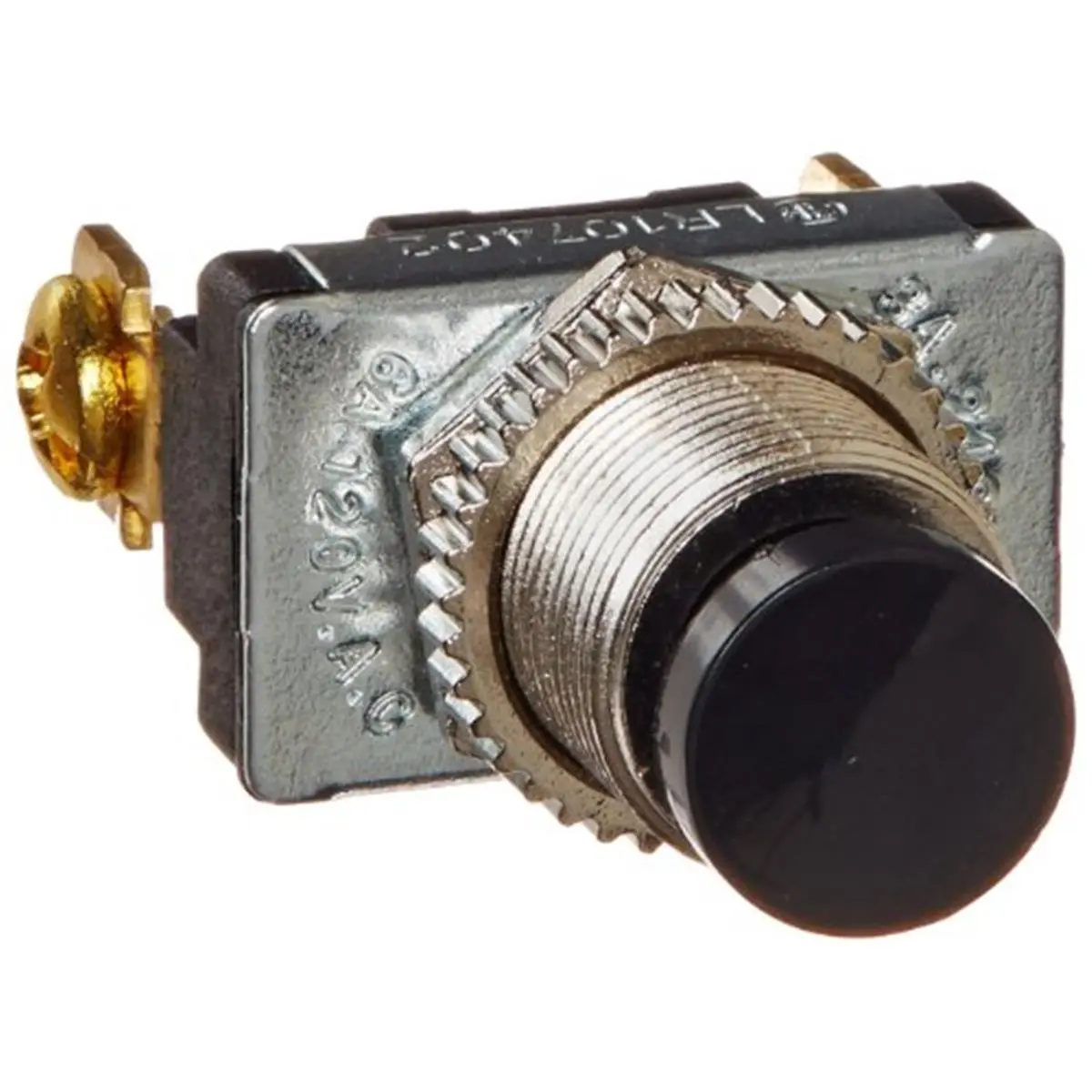 212 MAIN SPST Push-On Pushbutton Switch with Screw Terminals for Power Equipment and Sailing Water Sports, 4.63 in, 0.08 lbs