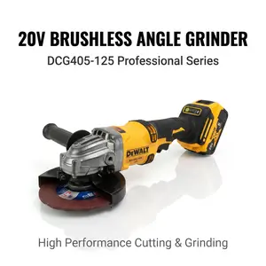 DEWALT DCG405 20V Brushless Angle Grinder 125mm 800W High Speed 9000RPM Tool For Welding Metal Cutting And Jobsite Use With Charger 2026