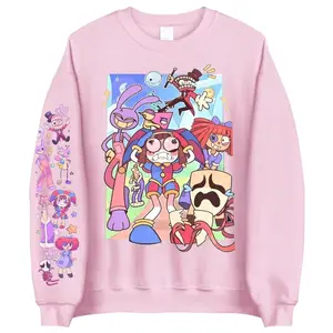 The Digital Circus Crew Sweatshirt, Cartoon Characters Hoodie, Anime Apparel