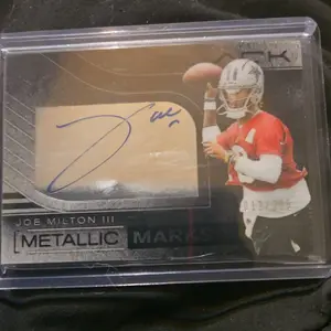 Joe Milton III 25 Panini Black Metallic Marks on Card 12/205 Collectible Sports Trading Card