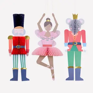Nutcracker Ballet Giant Hanging Decorations X3