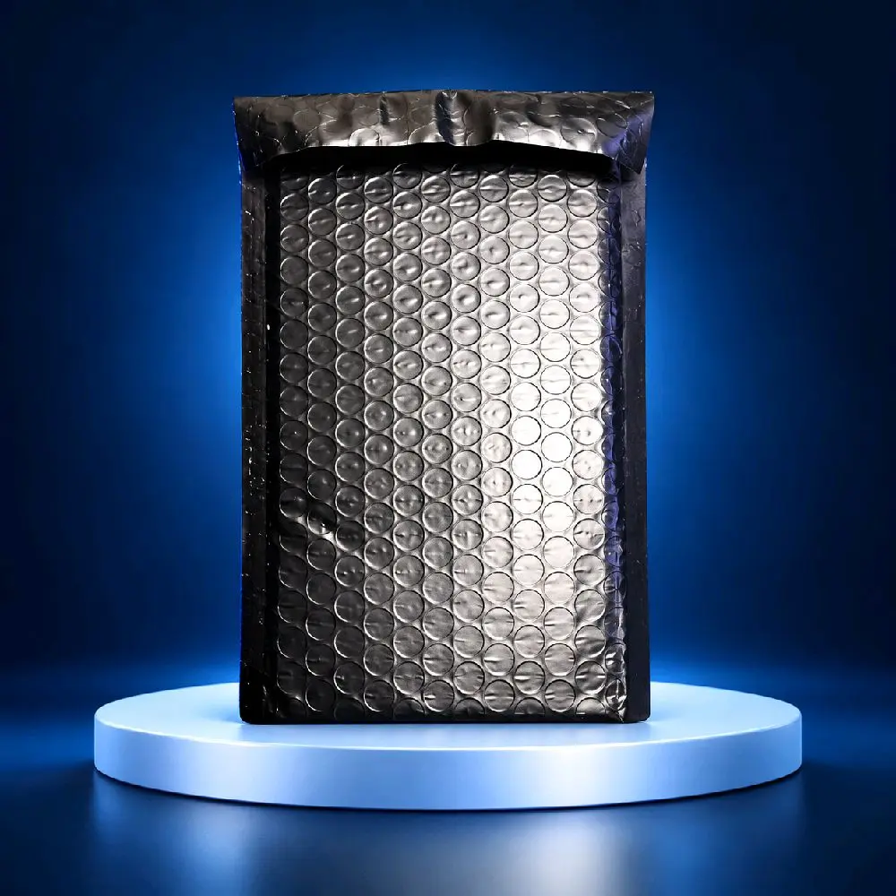 Rectangular Gummed Polymailers - Bubble Plastic Self-Sealing Postal Bags for Trading Card Protection, Secure Shipping with Convenient Design