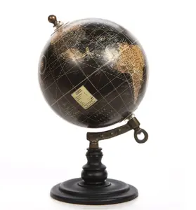 5" Geographic Globe, Black