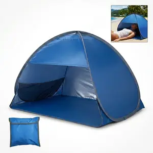 Pop-Up Mini Tanning Head Shade Tent UPF 50+ UV Protection Face & Head Only Sun Shelter for Full Body Outdoor Tanning with Touch-Sensitive Phone Pocket Foldable Lightweight Instant Setup Portable Beach Tent for Travel Camping
