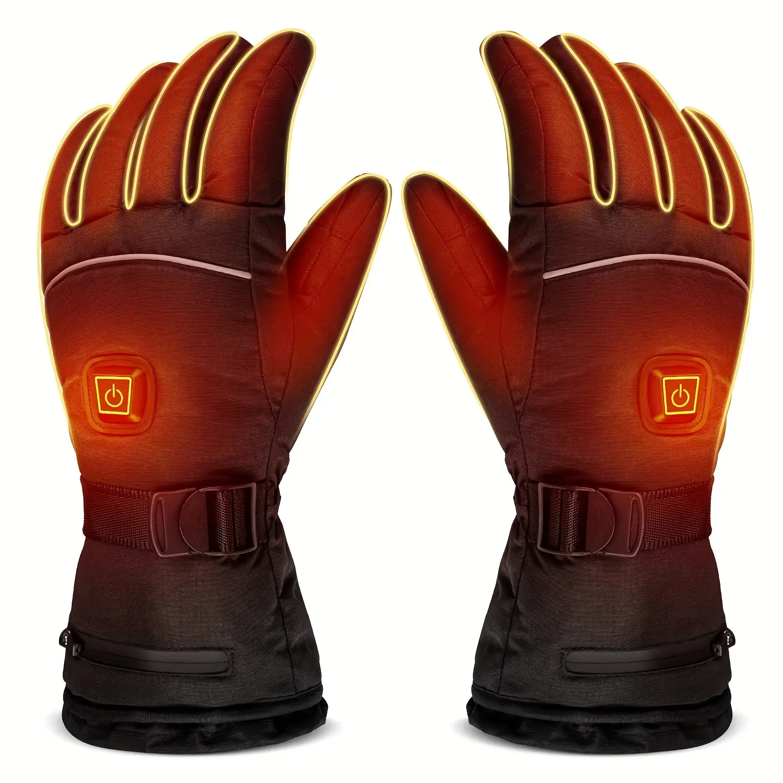 Heated gloves with 3 temperature settings, unisex, suitable for winter warmth during sports, outdoor activities such as skiing, mountaineering, and hiking.(Batteries not included)Compatible with AA batteries Hand Cover Hand Protector