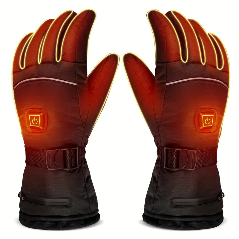 Unisex Extreme Cold Weather Gloves for Adults - 3 Temperature Settings, AA Battery-Powered Hand Warmer Thermal Gloves, Compatible with AA Batteries for Outdoor Skiing