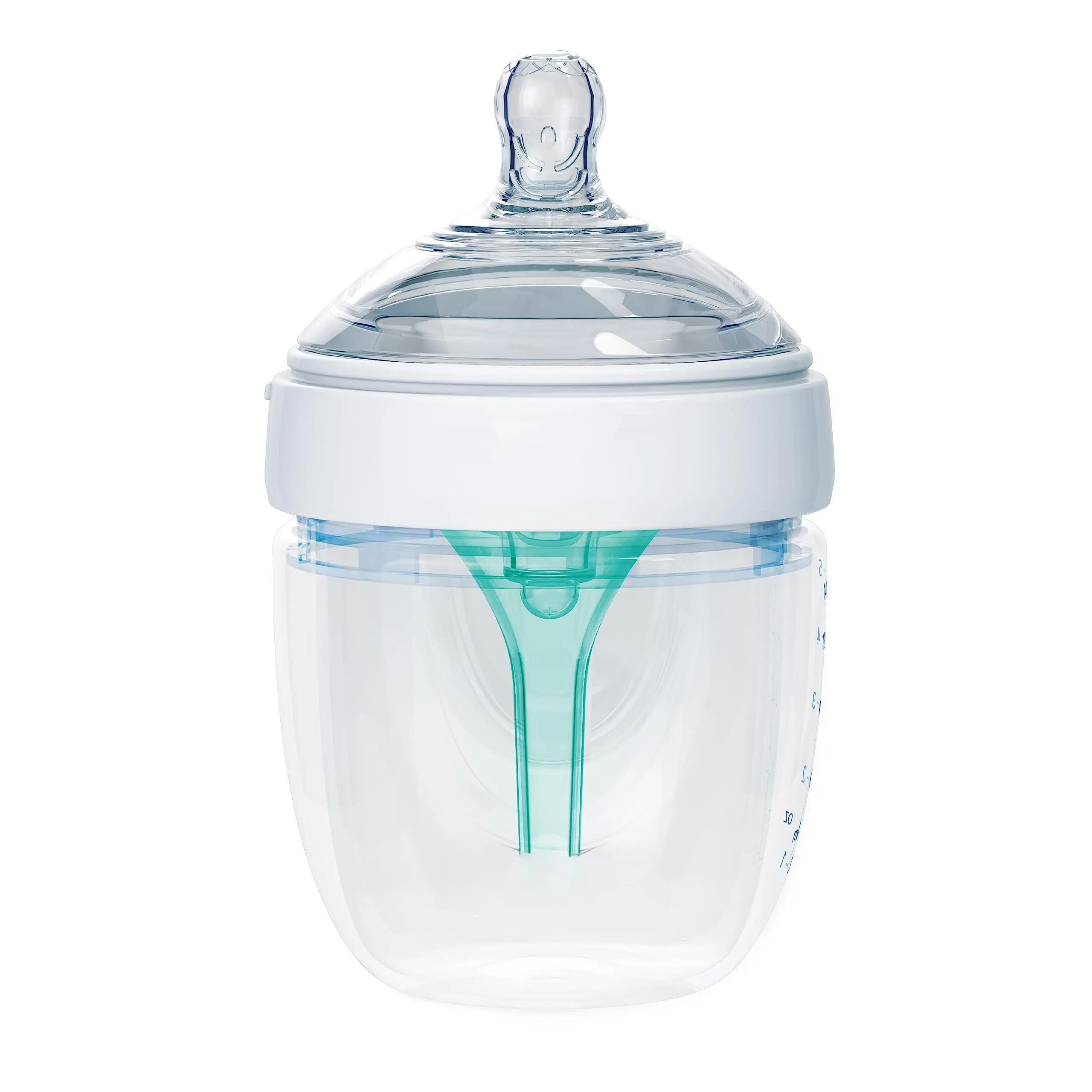 Silicone Anti-colic Bottle - Self-sterilizing For 5 Oz White
