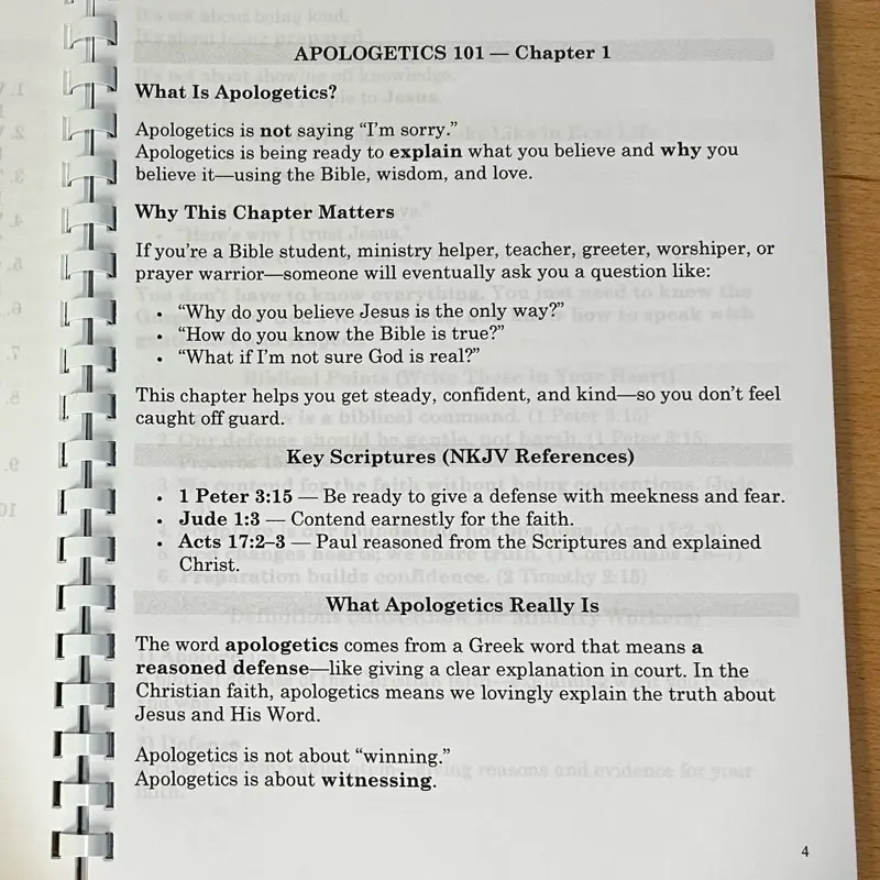 Apologetics 101 Workbook by Stephanie Smith Bible Teacher & Evangelist ...