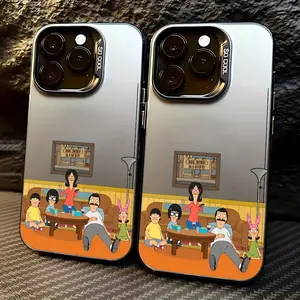 Cartoon B-Bob's Burgers Phone Case Suitable for iPhone 17, 16e, 16, 15, 14, 13, 12, 11, Mini, Pro Max Air X XR XSMAX 8, 7 Plus Anti-Drop Matte Back Cover