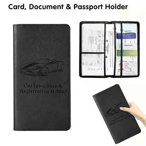 Car Registration & Insurance Card Holder, Magnetic Closure Glove Box Organizer for Driver License and Essential Automobile Documents, Car Essential Document Wallet, Pokemon Cards Holder, Spring Gift Birthday Gift for Women & Men