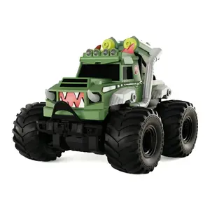 1:18 RC Amphibious Car for Kids, 2.4G Water Land Remote Control Vehicle with Spray Function, Floating Off Road Toy Truck