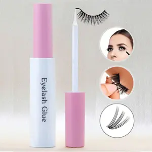Professional Cosmetic Eyelash False Eyelash Glue, Strong Hold Long-Lasting Waterproof Quick Dry Odorless, No Latex, Suitable for Beginners Sensitive Eyes DIY Lashes (6ML )