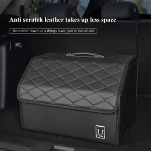 Car Trunk Organizer Box Foldable Storage Bin Leather Suitcase For Great Wall GWY WEY TANK 300 500 700 400