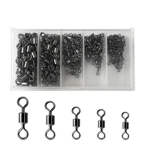 Fishing Rolling Swivel Set, 210pcs/box Sea Fishing Rolling Bearing Snap Connector, Fishing Accessories for Outdoor Fishing, Fishing Supplies, Fishing Tools
