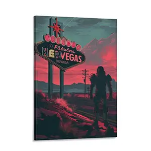 Welcome To New Vegas Canvas Posters, Featuring Artwork From The Fallout Video Game Series And Wasteland-Themed Art
