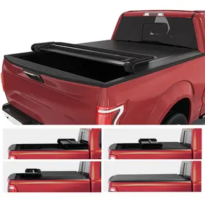 5.5FT 4 Fold Tonneau Cover for 2015-2025 Ford F-150 F150 Trucks Waterproof Protection Foldable Design