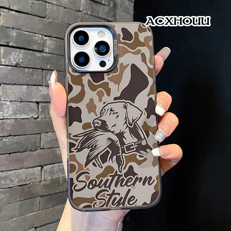 Silicone Camouflage Southern Style Lanyard Protective Cover - Cellphone Protector, Durable, Stylish, Shockproof Case for iPhone 17,16,16 Pro,16 Pro Max,15,15 Pro,14,13,12,11 Mobile Phone Accessory