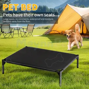 [MeynnPet]  Pet Bed for Large Dogs/ Easy to Clean/Oxford Cloth Material or  Ventilated Mesh Material /Raised Pet Mats for Indoor & Outdoor Home/Durable Frame/ Elevated Dog Bed Hammock/Breathable Elevated Cooling Dog Bed outdoorfun
