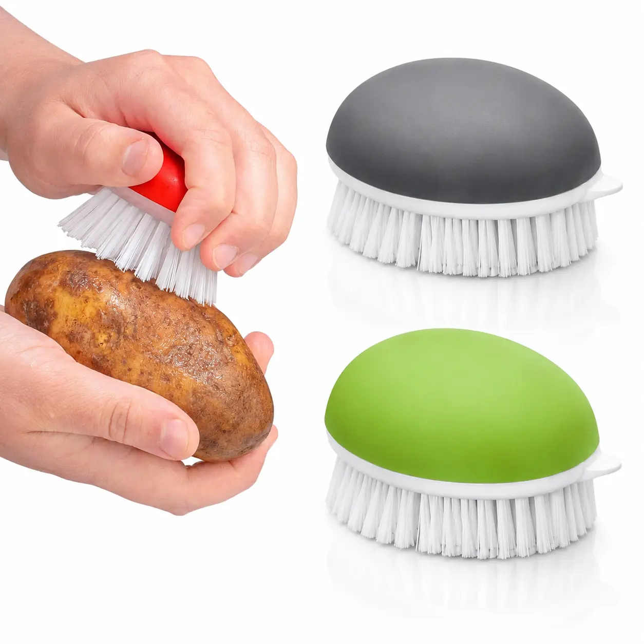 2 Counts Vegetable Scrubber,for Food Veggies Carrot Potato Corn,Home Supplies Cleaning Plastic household