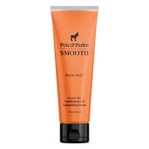 Smooth Leave-In Hair Conditioner - Lightweight Smoothing Balm For Straight & Curly Hair Styles For Men & Women | Biotin & Coconut Oil Hydrates & Strengthens Dry, Frizzy Hair | Controls Curls, Tames Flyaways, Boosts Shine, Improves Manageability | 4 oz.