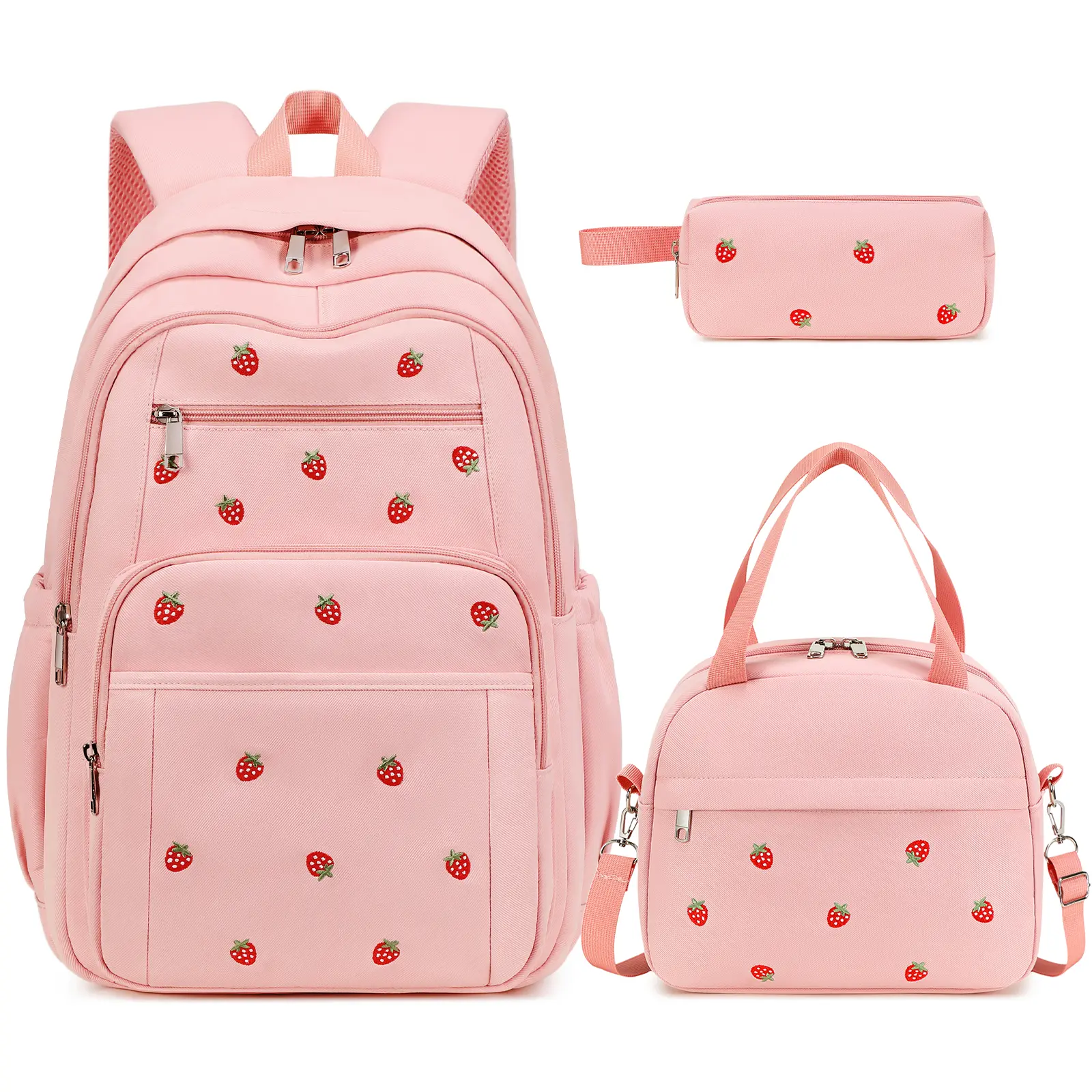 SIMILOVE Cute Bow Girls' Backpack Set - Elementary-Middle School Luggage, Back to School/Party Gift with Lunch Bag, Pencil Case or Insulated Water Bottle, Bookbag, Cute Backpacks For School, Back To School Shopping, Lunch Boxes For School