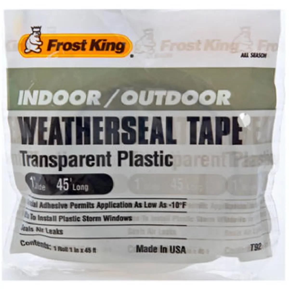 212 MAIN Self-Adhesive Transparent Weatherproofing Tape - Self Sealing, Leak-Sealing, 1 in. x 45 ft. Roll for DIY, Scrapbooking Projects