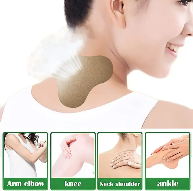 Therapeutic Moxibustion Patches with Wormwood & Herbal Extract - Adhesive, Highly Breathable for Body Relief, 72 pcs box, Natural Cotton
