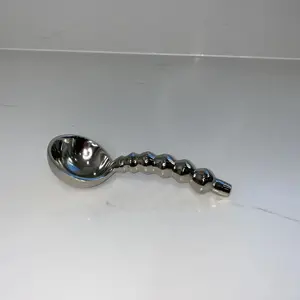 SILVER GILDED BEADED SPOON