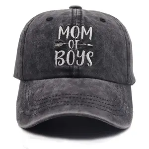 Mom Baseball Caps Mother's Day Momlife Mothers Mama Life Quotes Retro Denim Hats Funny Vintage Washed Woman Plain Cowboy Hats Womens