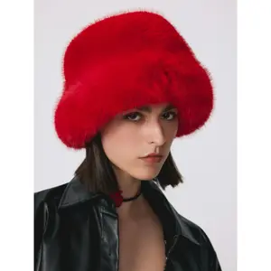 Cider [6 colors, size One Size-One Size] Solid Fluffy Bucket Hat