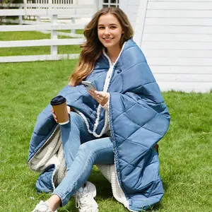 VOFUOTI Women's Heated Jacket, Wearable  Coat with Zipper, 15000mAh Battery & Car Charger, 3-Heat Windproof for Camping, Home, Gift