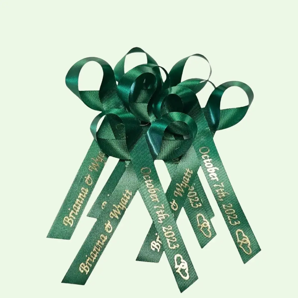 25 Personalized Ribbons Bows for Baby Shower Bridal Wedding or Special Events Colorful Decoration