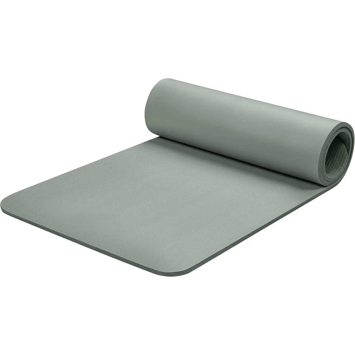 1/2 Inch Thick NBR Yoga Mat, 72x24in Non-Slip Workout Mat with Nylon Strap, BPA Free Exercise Mat for Pilates Stretching Fitness