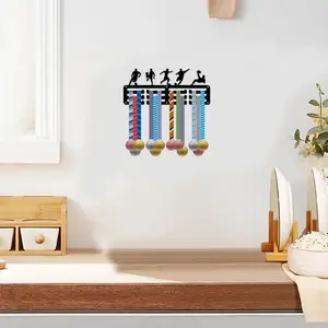 Football & Running Medal Hanger Display, Wall Mounted Iron Art Stand for Medals, Badges & Awards, Perfect for Home, Gymnastics & Swimming, Organiser, Wall Mount Organizer