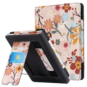 CoBak Kindle Paperwhite Case with Stand - Durable PU Leather Cover with Auto Sleep Wake, Card Slot, Hand Strap Feature - Fits Kindle Paperwhite 11th Generation 6.8" and Signature Edition 2021 Released