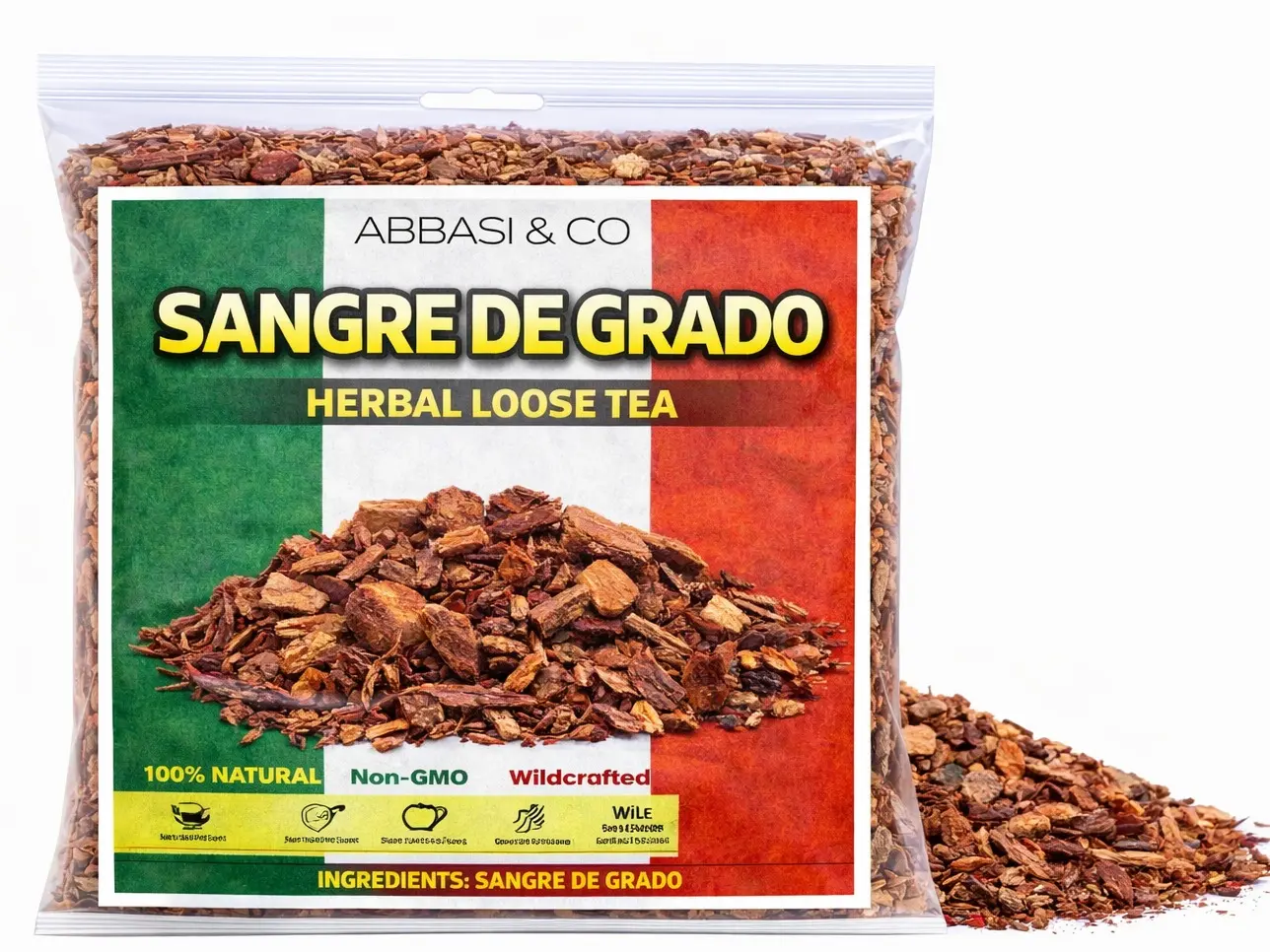 5oz Sangre de Drago Tea Dragon's blood Mexican Herb 100% Natural Hojas de Sangre de Drago Croton lechleri sangregada Herbal tea Non-GMO, IMPORTED FROM MEXICO