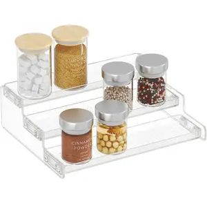 Lifewit Plastic Spice Rack for Kitchen, Cabinet, Counter, Organizer Shelf for Seasoning, Syrup, Liquor, Medicine & Perfume