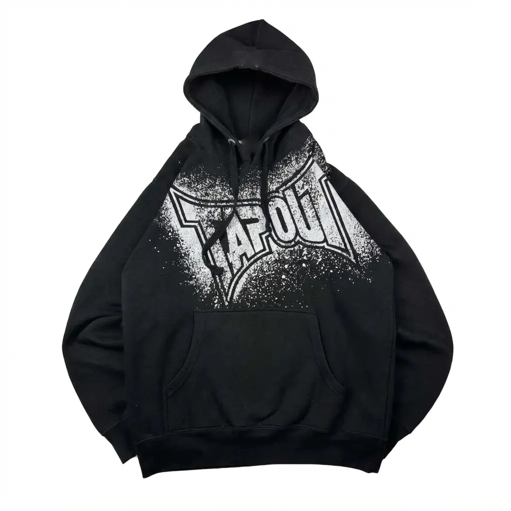 AfflictioN Vintage Y2k TapouT  Y2K Sweatshirt Mens Hip Hop Letter Retro Skull Graphic Print Hoodie Jacket Clothes Printed Hoodie
