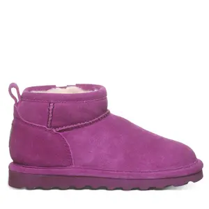BEARPAW Shorty Youth Ankle Boot Hypnotic Violet Size 3 | Comfortable & Durable Slip On Winter Boot for Kids