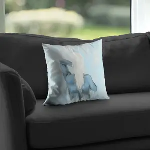 360 stand Polyester Blue Poly Twill Throw Pillow Insert, 14x14 in Standard Size, Romantic Print Twill Weave Soft Texture, Whimsical Look Bedroom/Living Bedding Linens Accessory for Women
