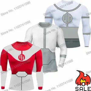Invincible Rash Guard Diving T-Shirt Pants BJJ Boxing MMA Swimwear Men Summer Long Sleeve Surf Clothing Women GYM Tops Sports